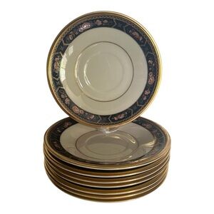 Vintage Lenox Royal Peony Set of 8 Coffee or Tea Saucers